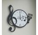 Arti e Mestieri wall clock Musical notes