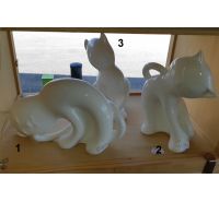 Japanese white cat Bassano ceramics