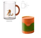 Wd lifestyle borosilicate mug with dog