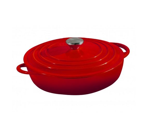 Brandani low red cast iron saucepan - Cose da Casa by Ediltutto srl