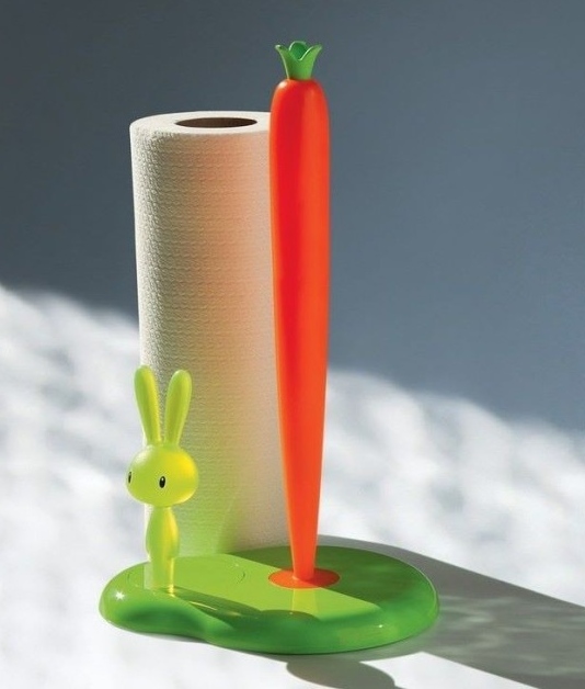 Alessi Bunny & Carrot ASG42 W - Portarotolo da Cucina di Design in Resina  Termoplastica, Bianco : : Casa e cucina