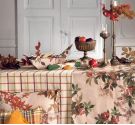 Brandani cotton tablecloth Corbezzoli leaves and fruits