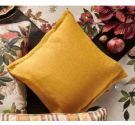 Brandani cuscino 40x40 chambray lurex giallo