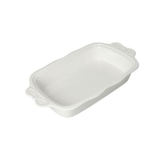 Brandani Fiocco white porcelain baking dish