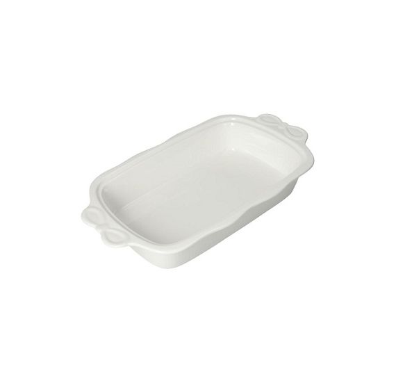 Brandani Fiocco white porcelain baking dish