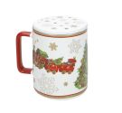 Brandani Christmas decorated mug with lid