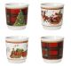 Brandani set 4 bicchierini caffè Natale