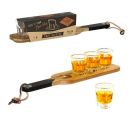 Gentlemen's serving Paddle and Shot Glasses