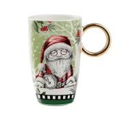 Egan Mug Christmas Golden Handle