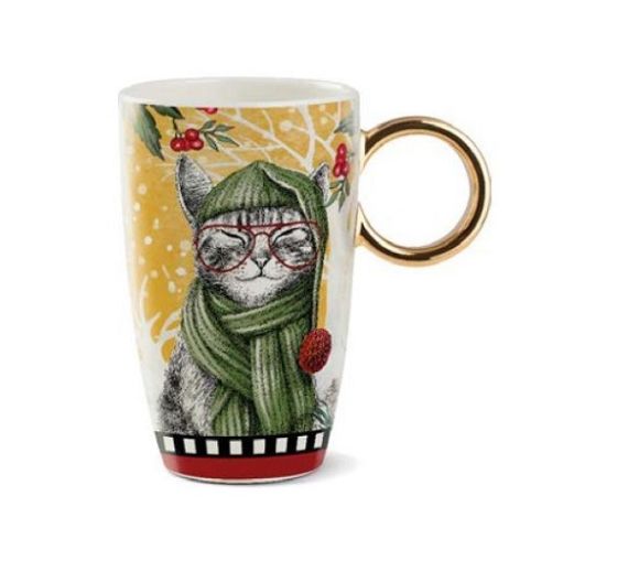 Egan Mug Christmas Golden Handle