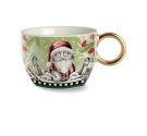 Egan Tazza colazione Natale manico dorato