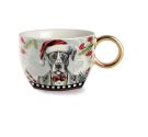 Egan Tazza colazione Natale manico dorato